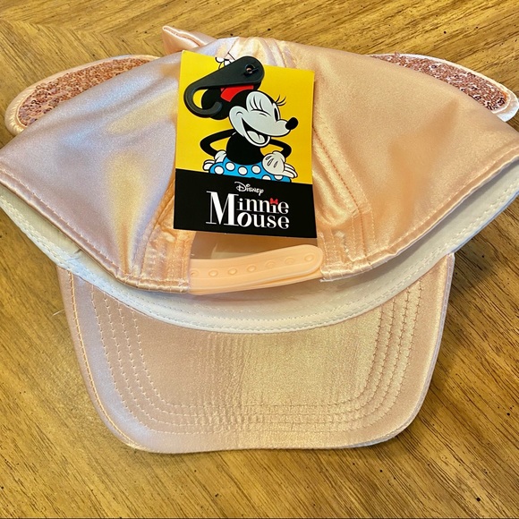 Minnie Mouse Pink baseball cap in pink with sequin ears-official Disney product - Picture 5 of 7